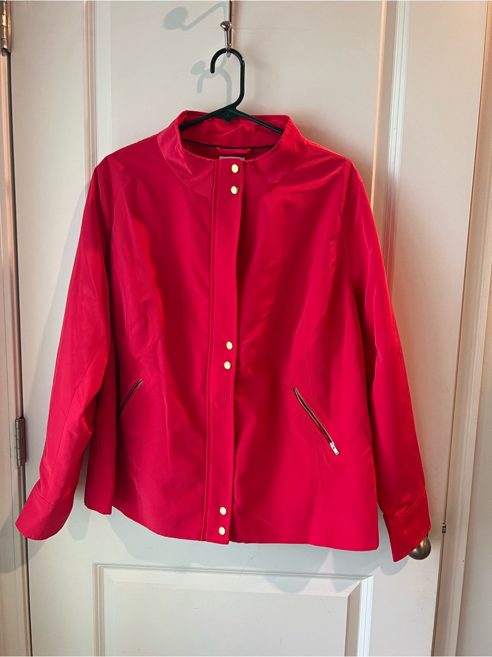 crown & ivy Snap-Front Trench Jacket. Size 2X